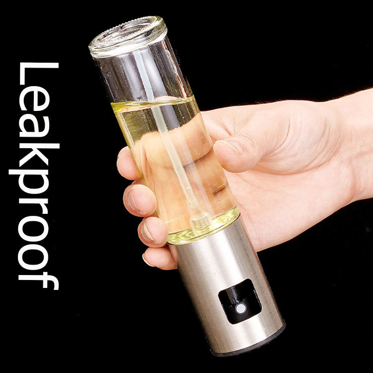 100ml Glass Olive Oil Spray Bottle — Portable Refillable Mist Dispenser for Healthy Cooking
