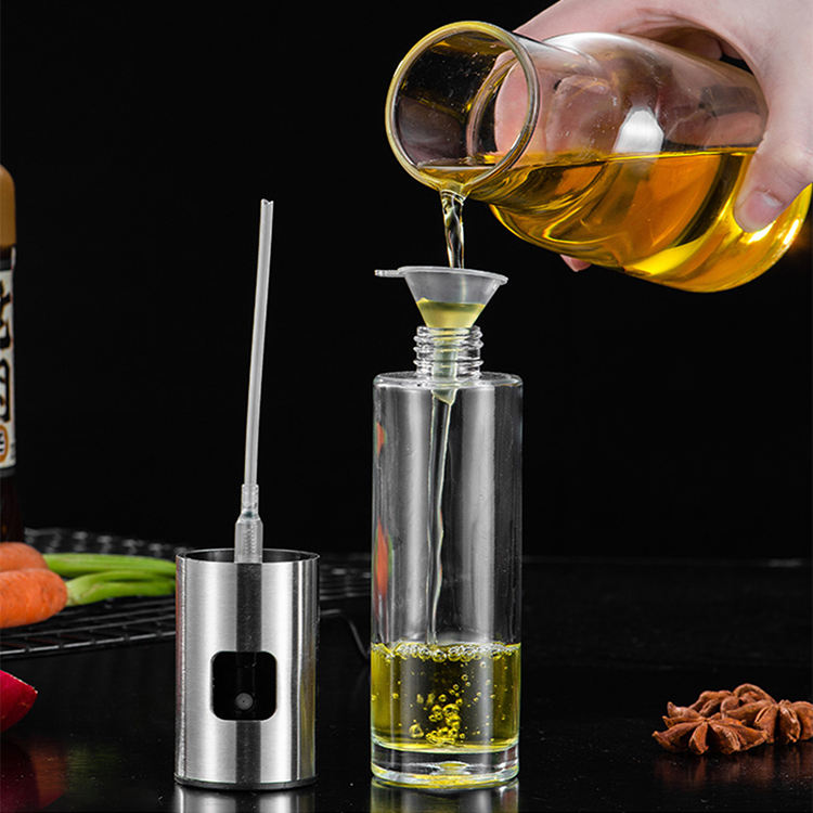 100ml Glass Olive Oil Spray Bottle — Portable Refillable Mist Dispenser for Healthy Cooking